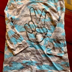 Justice long sleeve Shirt with sparkle